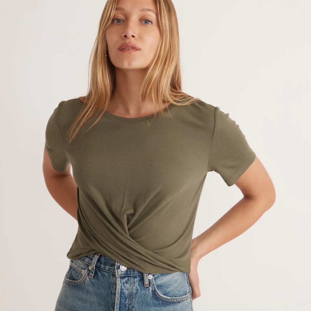 Marine Layer Lexi Rib Twist Front Top